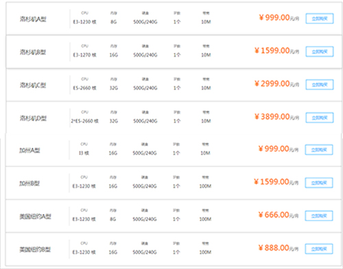 美國服務器多少錢一個月